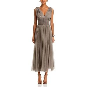 Altuzarra “Lola” Embellished Metallic Pleated Tulle Gown – US 0 – NWT MSRP $3695